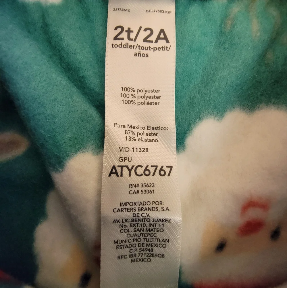 Carter's Christmas Pajama Set Size 2T - NWT